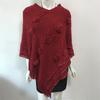 Causal Fashion Women Knitted Batwing Cape Tassels Poncho Cloak Ladies Fur Ball Sweater Outwear