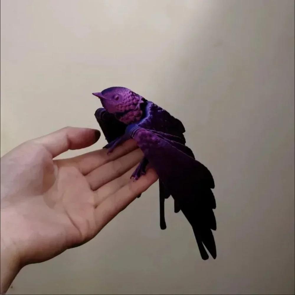 Modelo de Pássaro Cor Gradiente Andorinha da Chuva Impressão 3D Brinquedo de Mão Modelo Articulações Móveis Lindos Enfeites Cenário Decorativo Presente