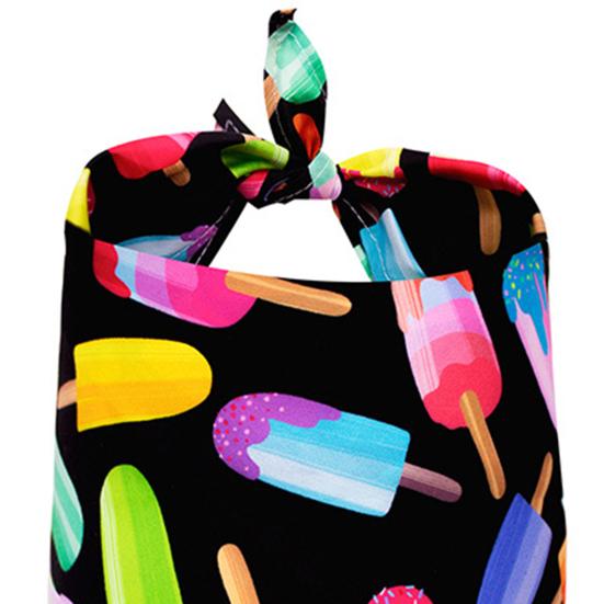 Bandană pentru câini, stil cauzal, cu imprimeu cu fructe, eșarfă triunghiulară pentru animale de companie Batic pentru câine