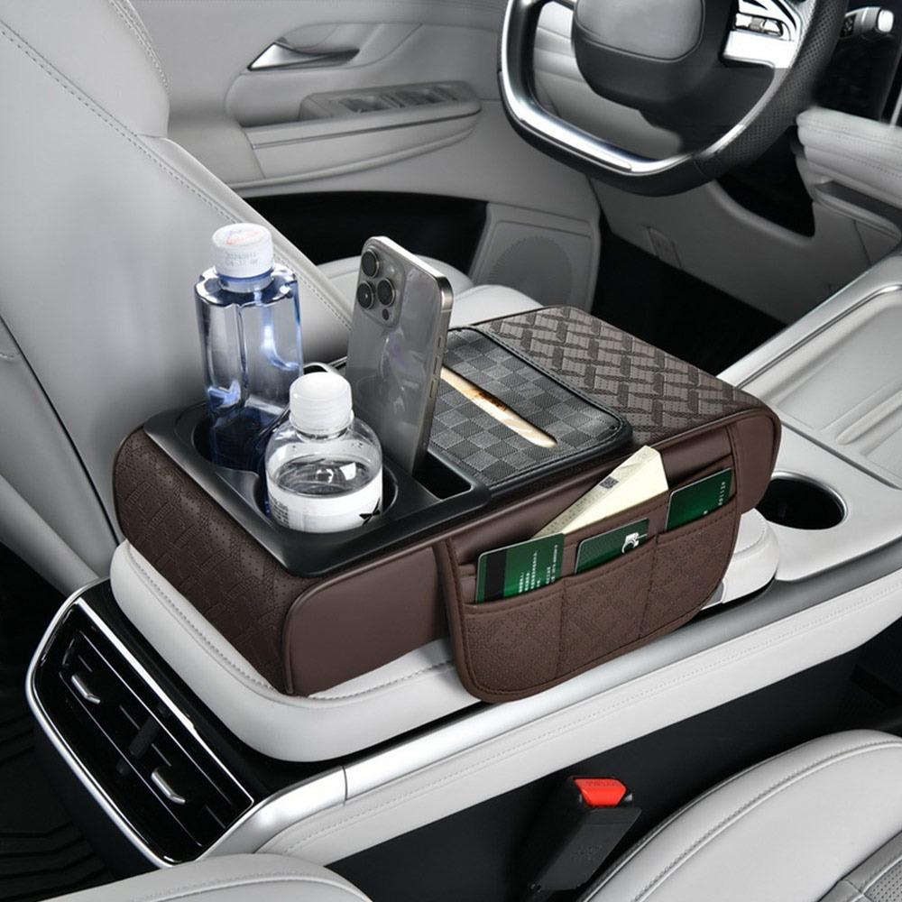 

PU Leather Armrest Pad Height Increasing Car Armrest Pillow for Car Universal кавовий