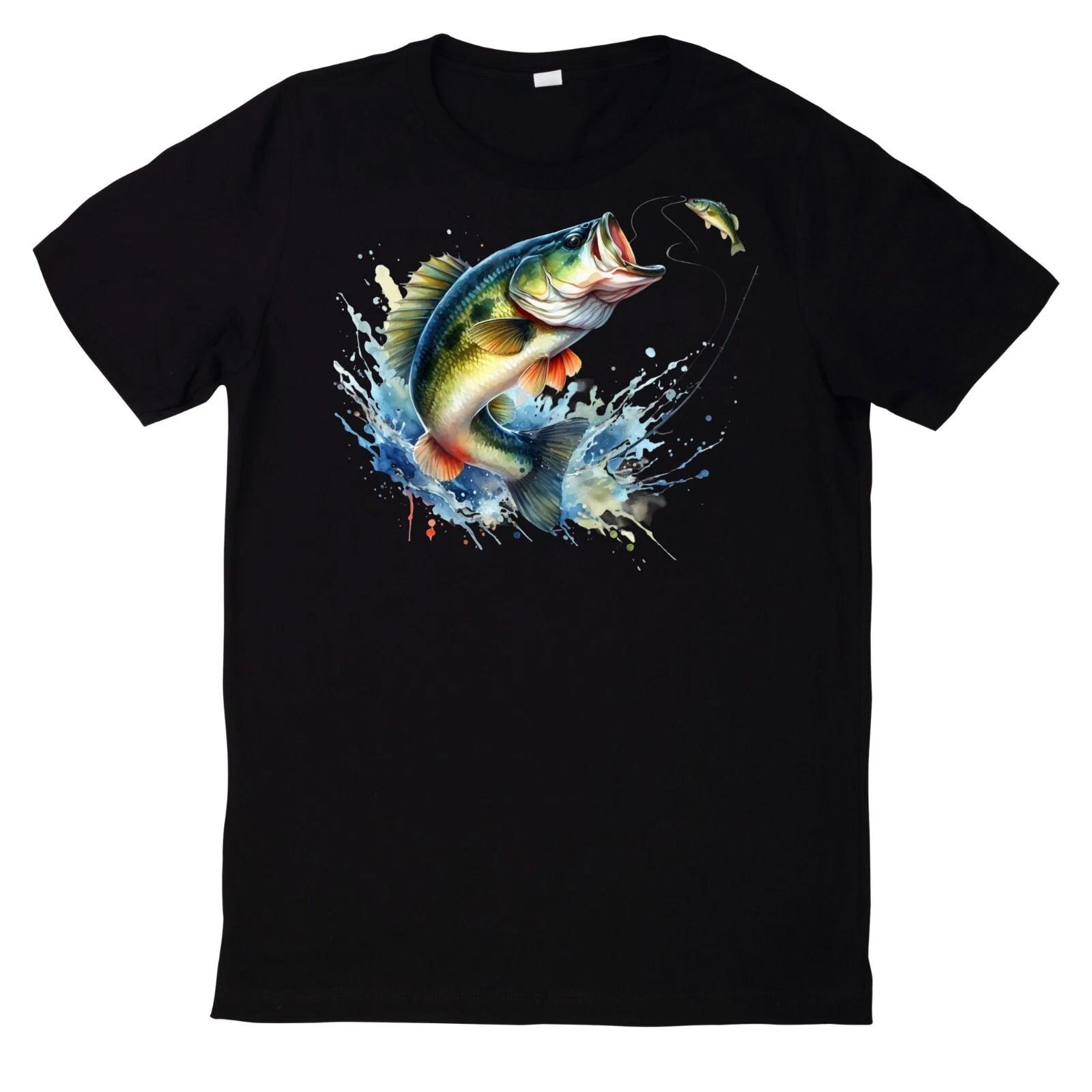 T-Shirt Lustiges Angler Fisch Motiv S