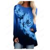 Women's Printed Long-sleeved T-shirt, Suitable for Spring, Autumn and Winter Seasons. Fashionable and Versatile, Machine Washable.