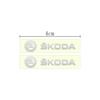 CAPR9 Metal Emblem Auto Decor Decals Reflective Car Window Wiper Stickers For SKODA Fabia Octavia Kodiaq Superb Karoq Octavia