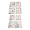 8 Pcs Neon Tattoo Stickers Fluorescent Bronzing Waterproof Glow Neon Party Body Face Skin Temporary