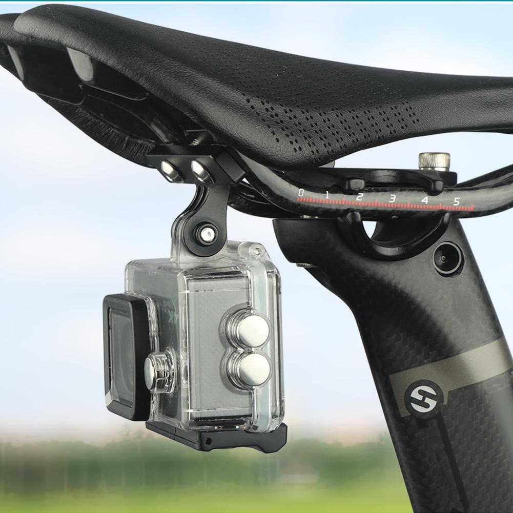 Saddle Bow Lamp Conversion Adapter Aluminum Alloy Saddle Action Camera Mount Adjustable for Gopro Bicycle Action Camera