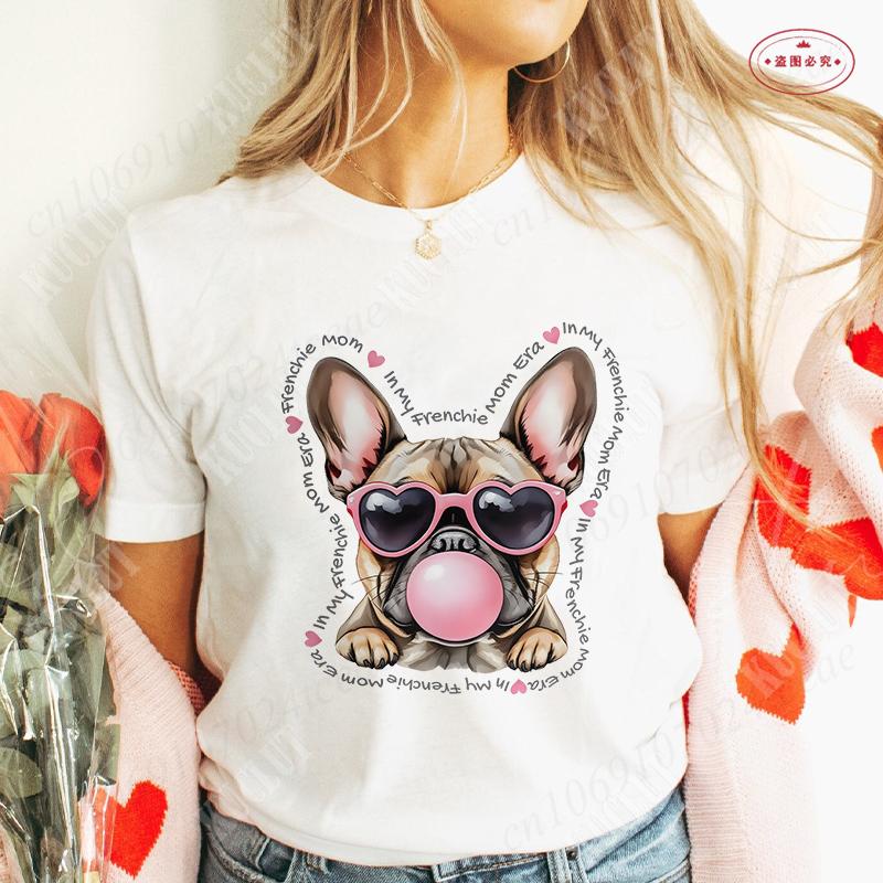 French Bulldog Unisex T Shirt Fashion Dog Graphic Tops Summer Short Sleeve Tees Harajuku Streetwear Aesthetic Female Clothing