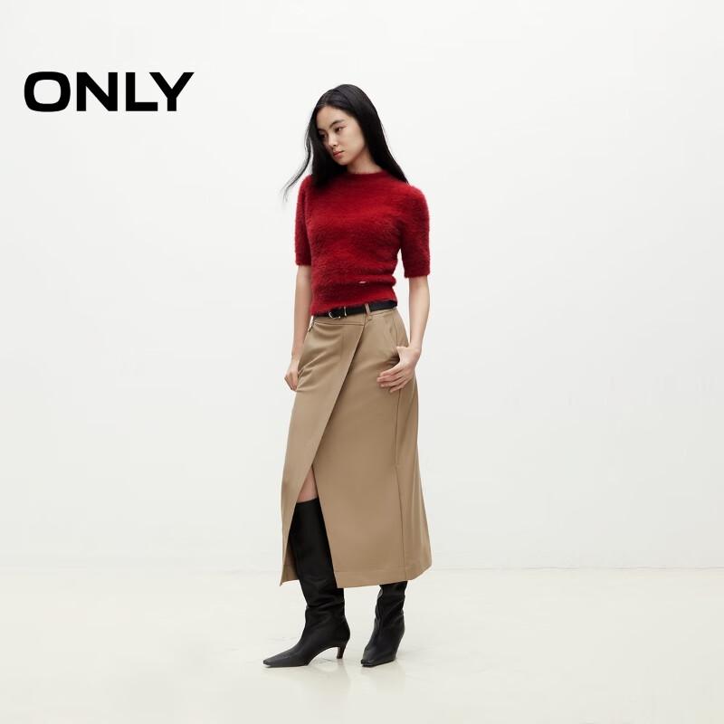 

ONLY Women s Detachable Sleeve Cropped Round Neck Knit Top S