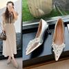 Ladies Shoes Black Flat Women Footwear Pointed Toe Fashion 2024 New Arrival A Walking Comfortable And Low Price Casual Sale 39