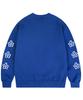 GRAVER [Unisex] Elbow 3 Line Flower Sweatshirt_Cobalt Blue
