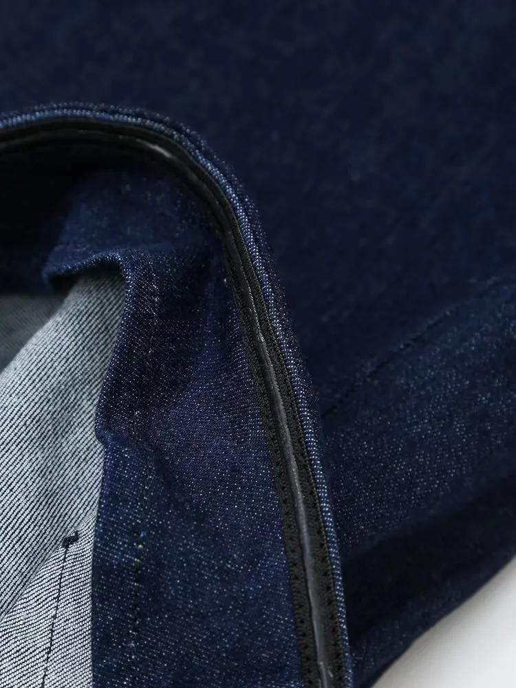 Sexy modrá kovbojská dívka dlouhé šaty bez ramínek bez zad na zip s rozparkem společenské dámské letní večerní šaty