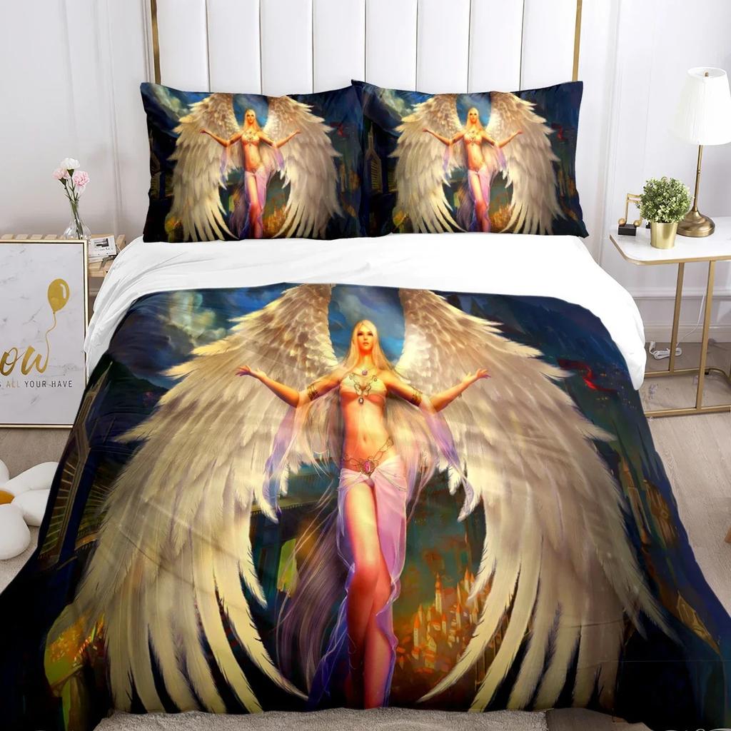Comforter Angel Warrior Mythical Comforter Bedding Sets Soft And S For Teens Single Double Queen King