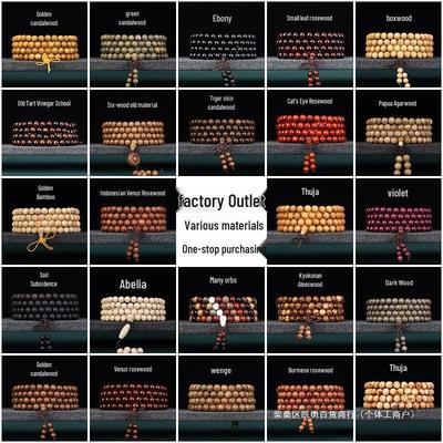 Buddhist 108 Beads Bracelet: Red Sandalwood, Green Sandalwood, Ebony Wood Rosary Necklace