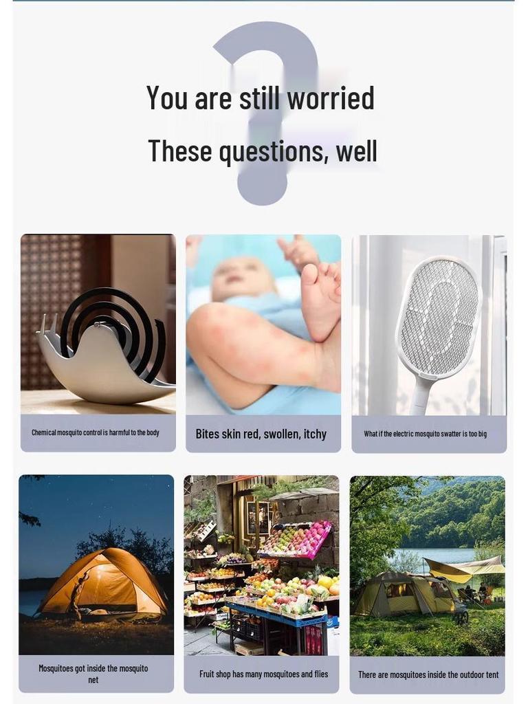 2025 Electric Mosquito Swatter: Rechargeable, Powerful, Portable Mosquito Killer & Repellent