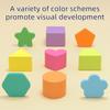 9 Holes Color Shape Sorting Box Montessori Educational Toy for Kids Shape Color Recognition Matching Puzzle STEM Learning Toy