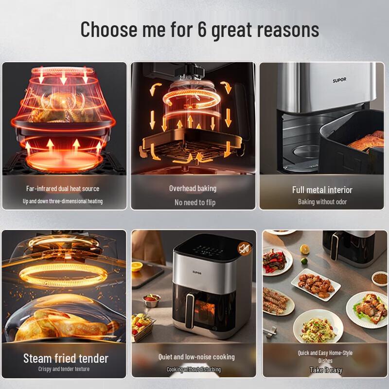 Supor 6L Far Infrared Multifunction Air Fryer CN plug (adapter included)