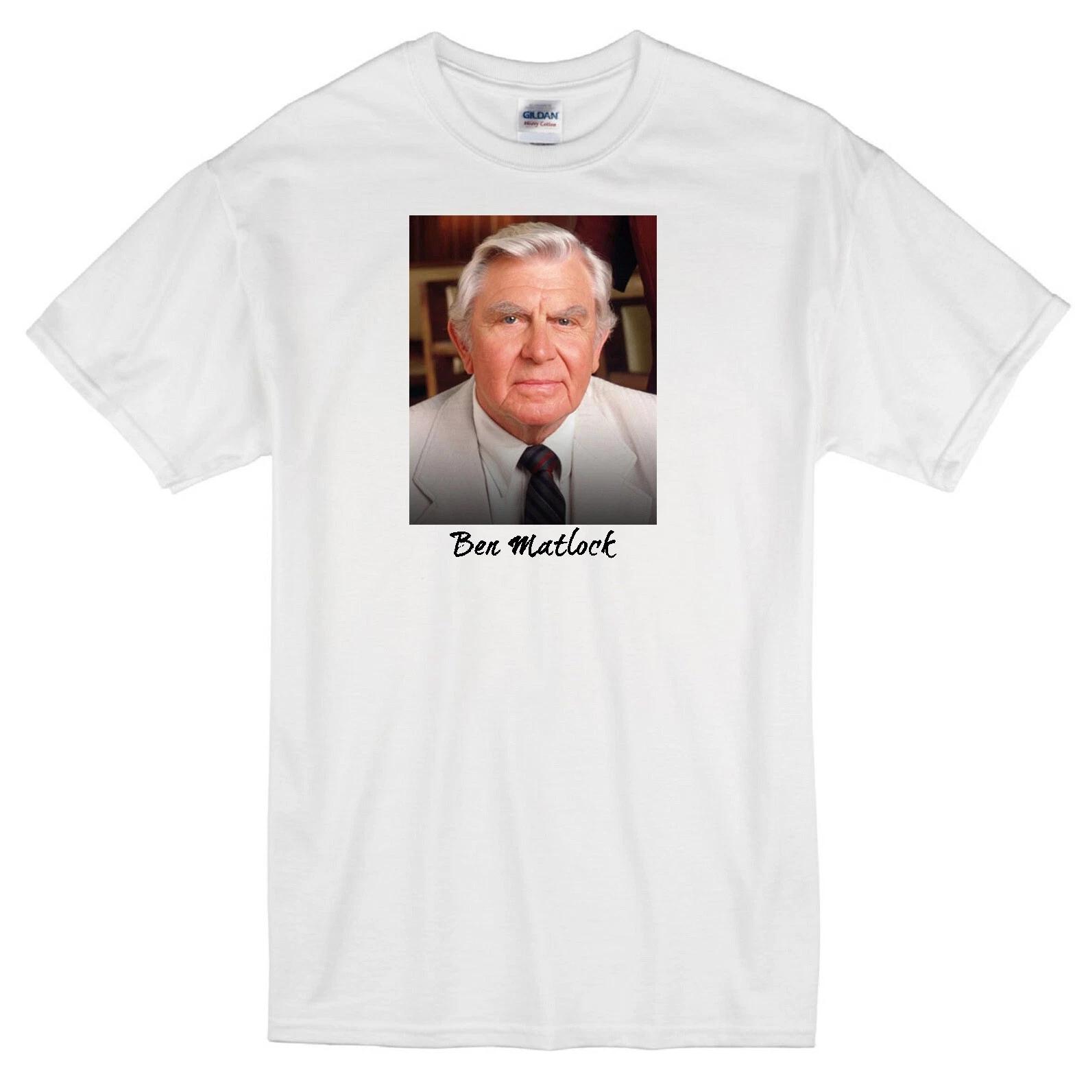 

BEN MATLOCK ANDY GRIFFITH RETRO ATTORNEY TV LEGEND WHITE T-shirt S