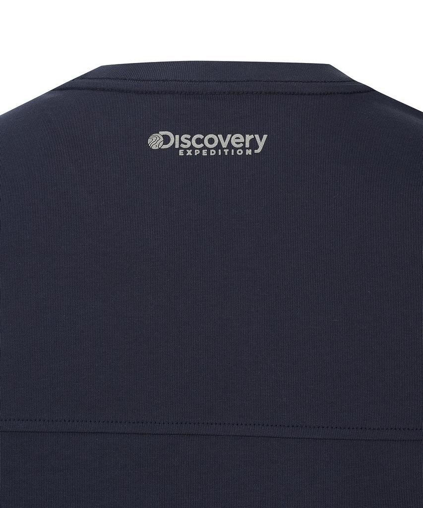 DISCOVERY EXPEDITION Unisex Heavyweight Small Letter Short Sleeve T-Shirt (D/Navy)