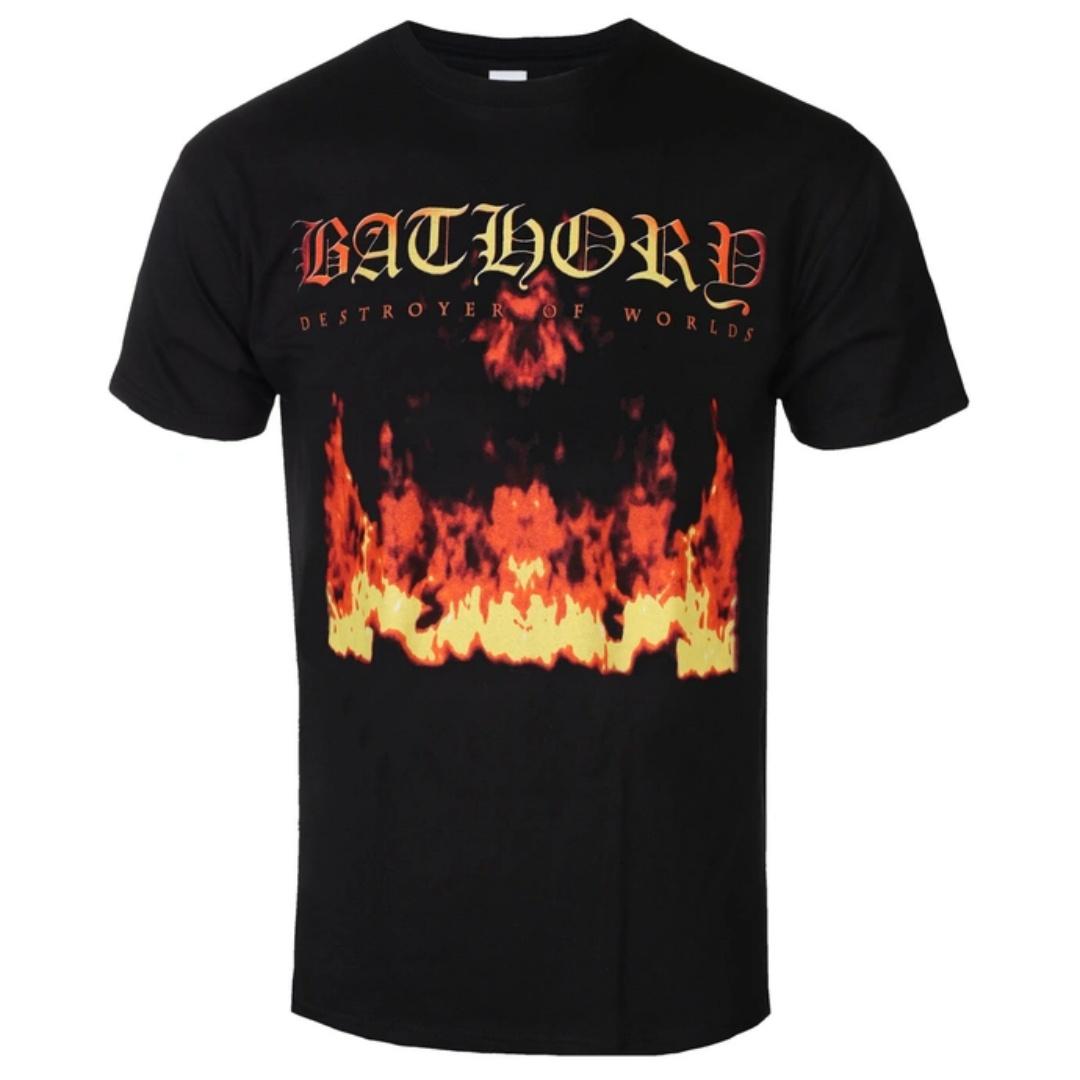 Bathory Destroyer Of Worlds Patterned Inspired Printed Tshirts For Unisex And Unisex Universal Classic Band Fan Tshirts 4XL