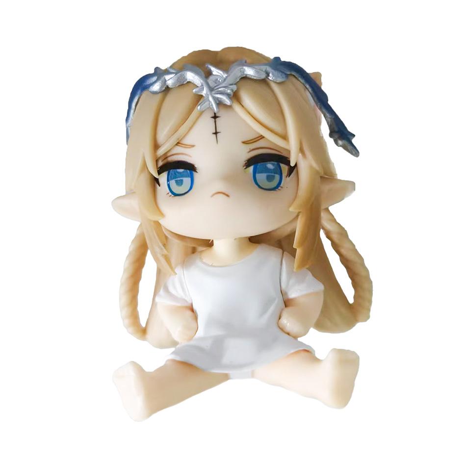 Wuthering Waves Cartethyia Leuke Beeldjes Zittend Hars Beeld Anime Blond Kattenoor Elf Meisje Beeldje Model Speelgoed Bureau Decoratie Cadeau