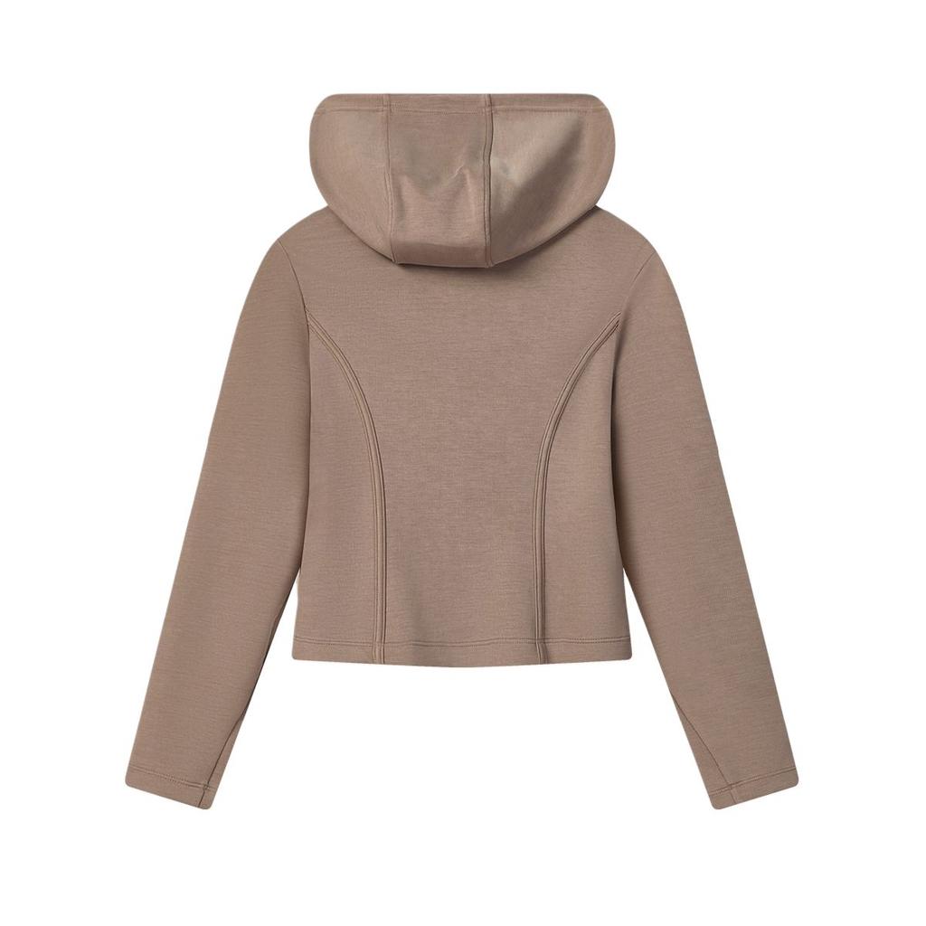 FILA Original Fashion Lifestyle Series Slim Fit Knitted Hooded Zip Jacket Women jackets F11W629502F-BN