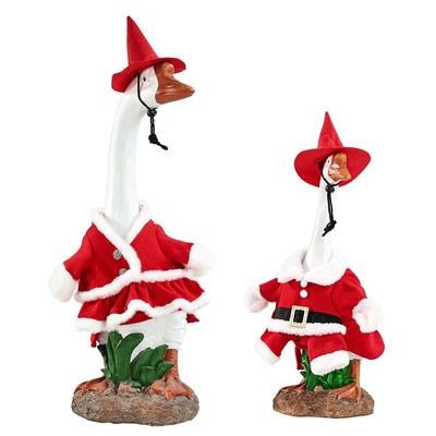 Porch Goose Clothes Christmas Set Santa Hat Goose Christmas Transformation Set