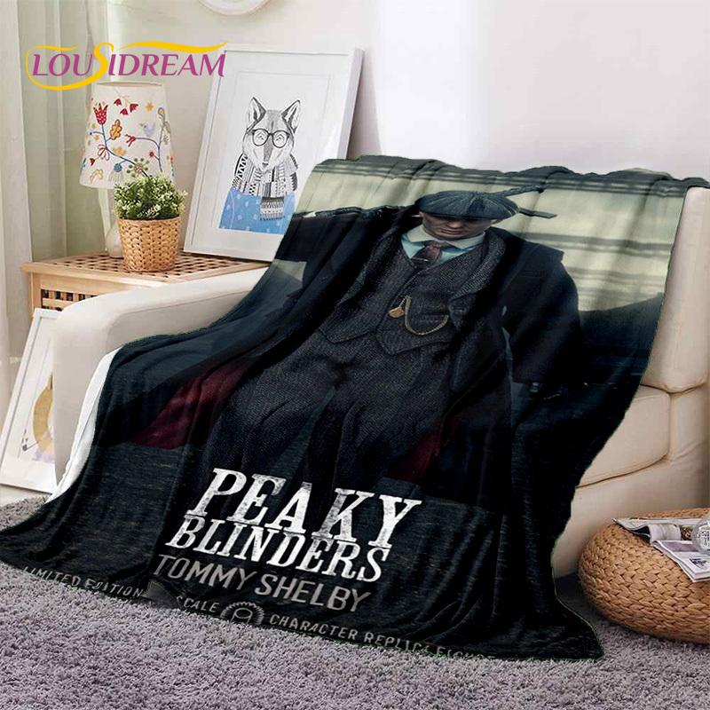 3D P-Peaky Blinders Tommy Shelby Soft Blankets,Keep Warm Throw Blanket Comfortable Blanket for Picnic Beds Sofa Home Bedroom Kid