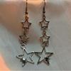 Cross-Border New Fashion Star Earrings: Hollow Five-Pointed Star Accessories for Women