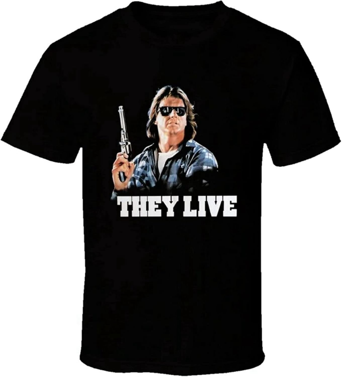 They Live Rowdy Roddy Piper Retro Horror Movie T Shirt Black M чёрный