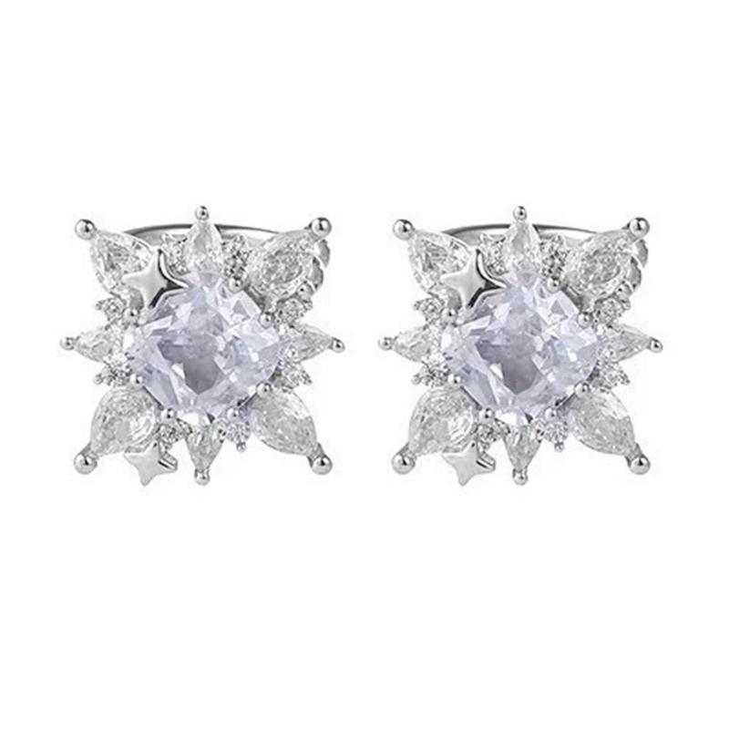 

Серьги-клипсы Zircon Star Модные стразы Геометрическая манжета для уха Стильные аксессуары для ушей для любителей моды 1
