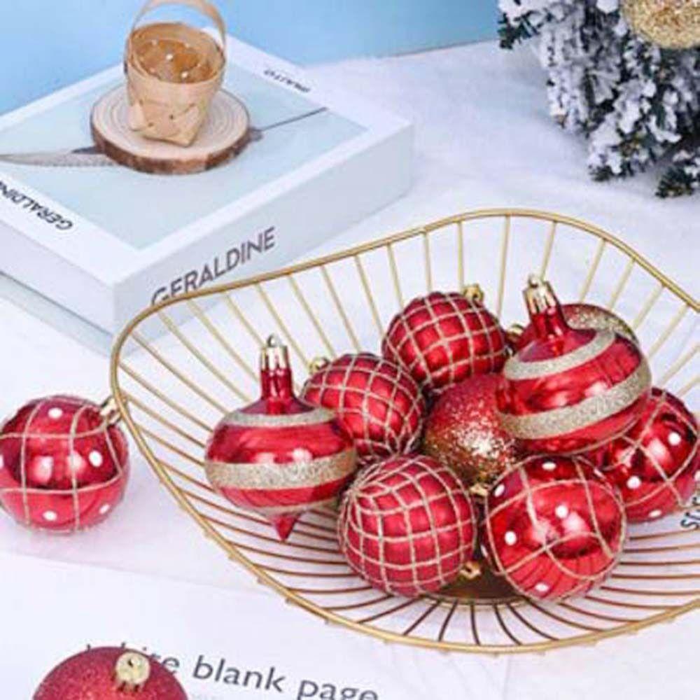 

16 шт. 6 см набор рождественских шаров красочные рождественские елочные украшения для свадеб розового золота