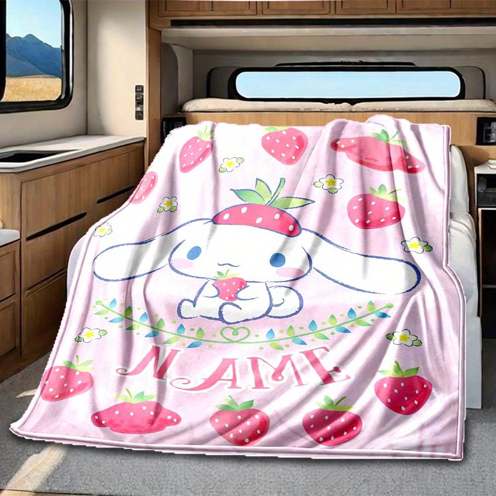 Strawberry Cinnamoroll Rv Blankets Comfortable Soft Lightweight Allseason Multipurpose Blanket For Picnics Sofas Camping Bedding Rvs Perfect Gift For