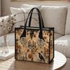 Gothic Raven Candle Print Tote Bag Dark Vintage Style Casual Large Capacity Daily Handbag