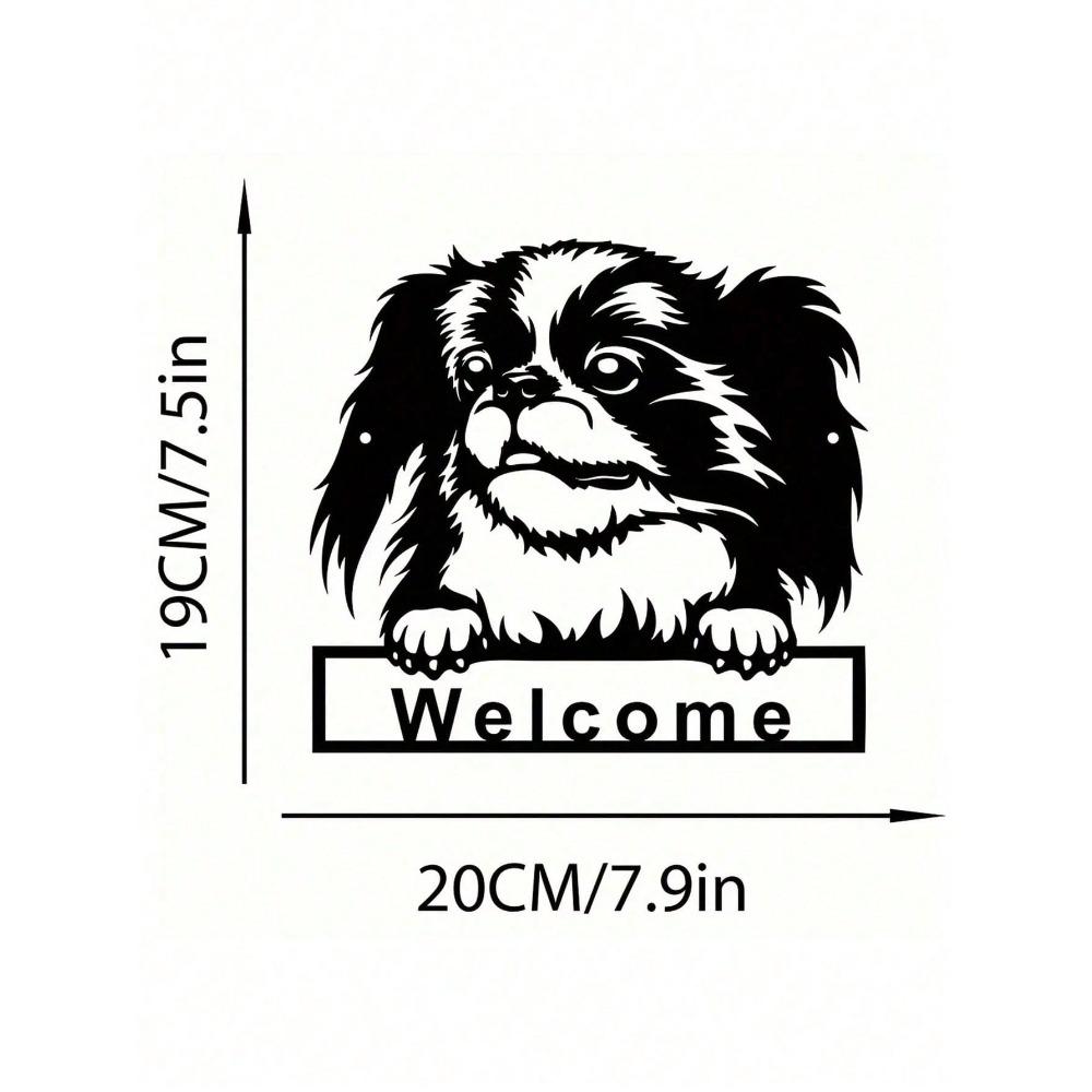 Schwarze Metall Hund Wanddeko, Gotische Haustierkunst, Lustiger Wohnakzent, Einzigartiges Geschenk für Hundeliebhaber, Raumdekoration