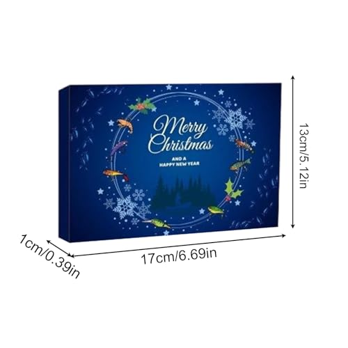 Fishing Christmas Calendar 2025 Gear 24-Day Advent Lure Set Portable Tackle Box Sea Bass Trout Adult Men Shore Gift