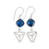 London Blue Topaz Gemstone 925 Sterling Silver Jewelry Handmade Earrings 2.00" EE-45-3