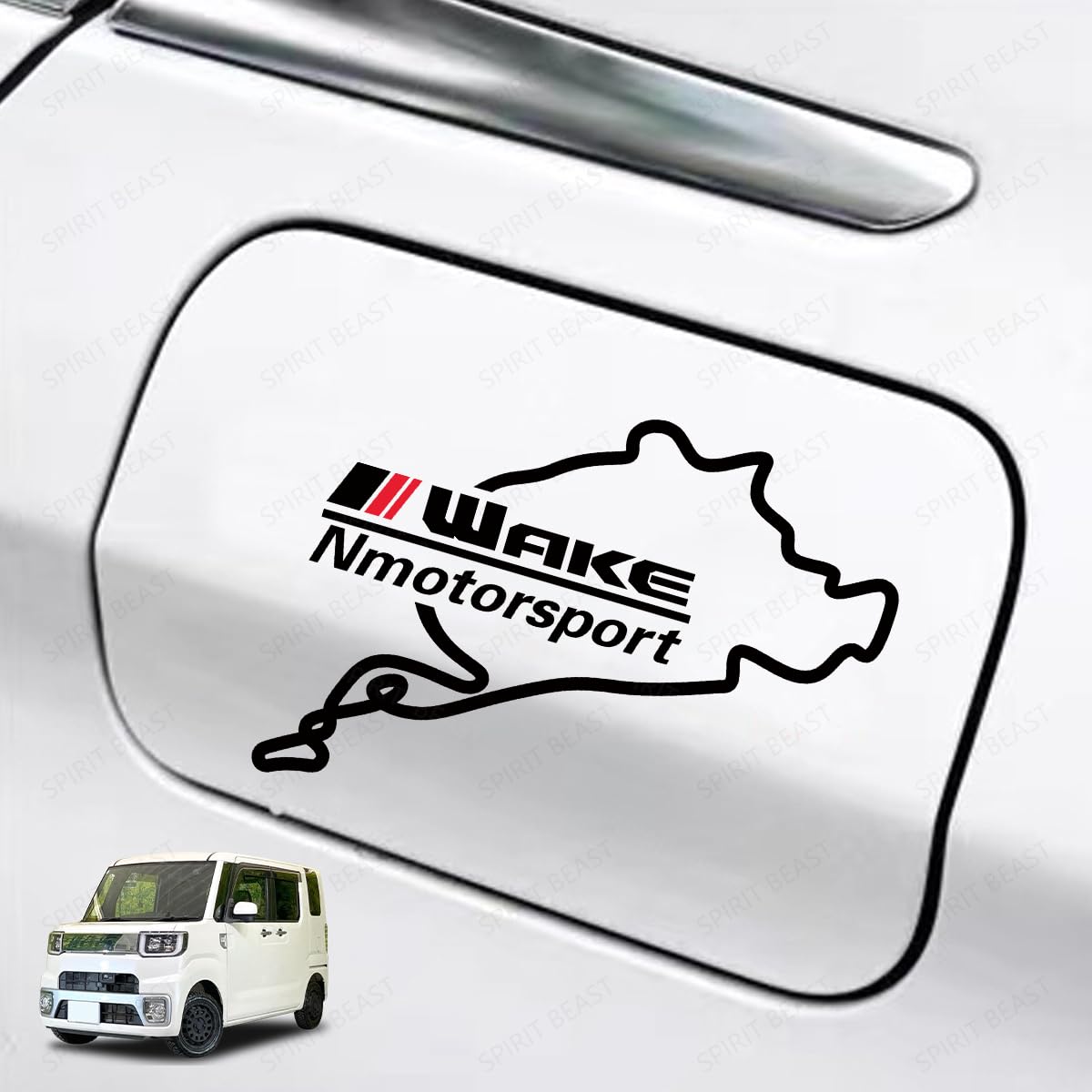 [Wake] WAKE Fuel Filler Cover Sticker Rear Glass Suitable for WAKE чёрный