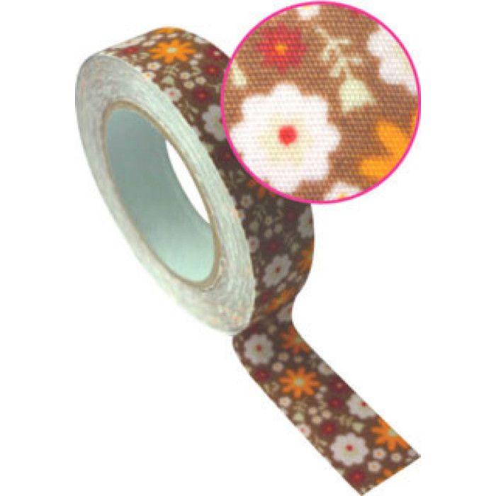 RUBAN TISSU ADHESIF PRAIRIE - CHOCOLAT 15x5m