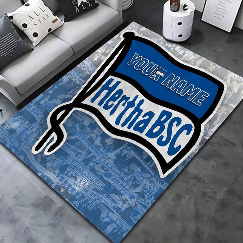 Hertha BSC Custom Name Carpet Rug for Living Room Bedroom Home Sofa Decoration,Kids Play Non-slip Floor Mat