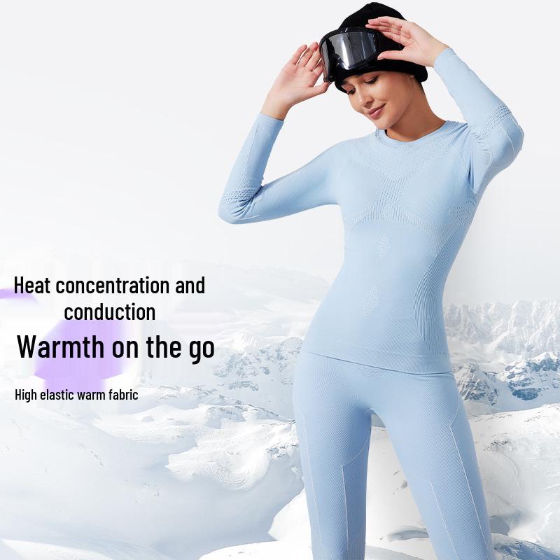 Women's Quick-Dry Knitted Compression Base Layer Set for Cycling