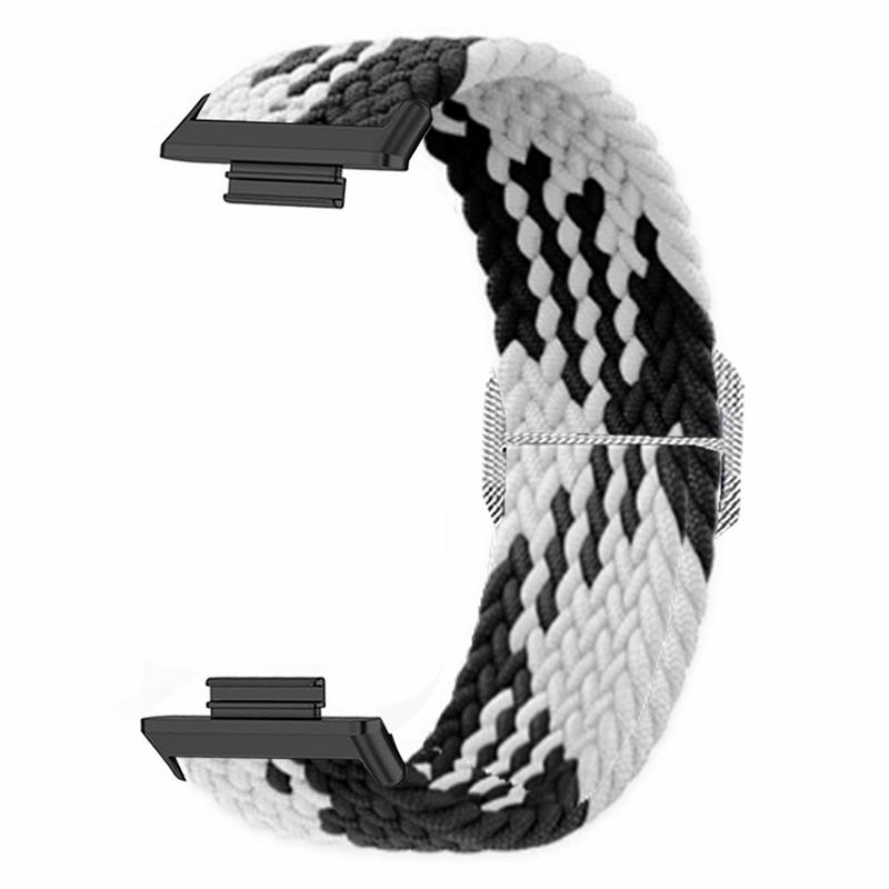 

For Huawei Watch Fit 2 Adjustable Watch Strap Braided Elastic Wristband Denim