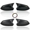 For Toyota Corolla   2pcs facelifted Excellent modified Rearview Bright black Carbon Fiber Pattern Mirror Cover caps