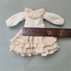 Doll Skirt Dresses Clothes Set For ob22 ob24 azone Dolls Lace Suspender Skirt Shirt with Beret For Blythe Dolls Accessories