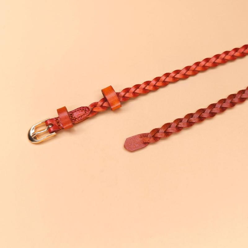 Handmade First-layer Tree Paste Bark Woven Women's Pin Buckle Belt Fashionable and Versatile Decoration