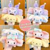Cartoon Hairband Face Wash Makeup Hairband Kuromi Plush Absorbent Headband Plush Towel Headband Decoration