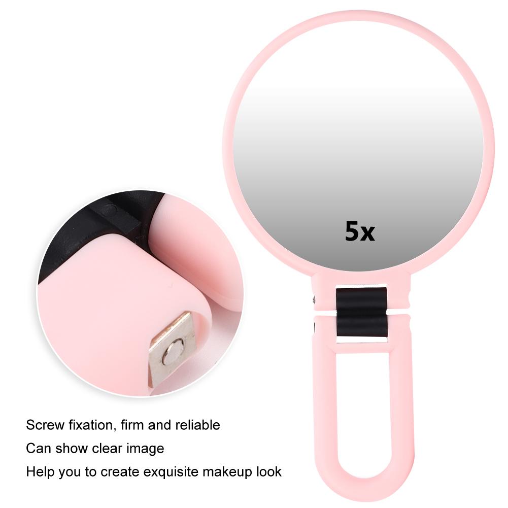 5X Magnifying Folding   Cosmetic Mirror Travel Portable Makeup Mirror
