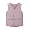 Women's Solid Color Fashionable Pocket Stand Up Collar Button Vest Jacket