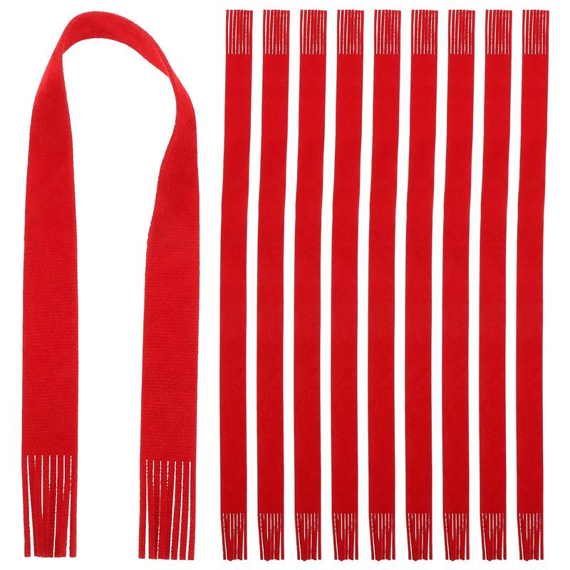 

10pcs Mini Christmas Scarf Wine Bottle Covers Christmas Stripy Scarf For Xmas Party Decoration Navidad