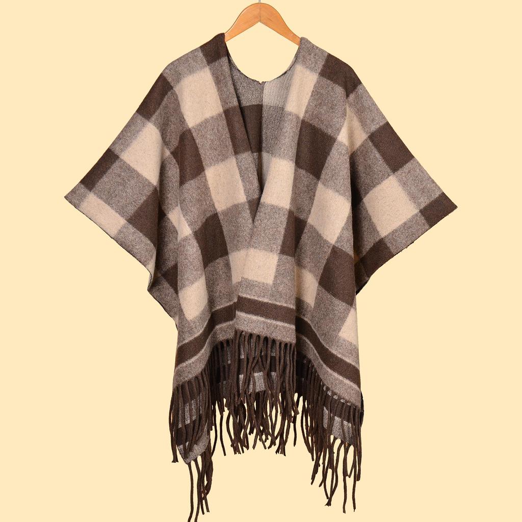 Yunnan Ethnic-Style Large Shawl Cape - Imitation Cashmere Scarf Cloak