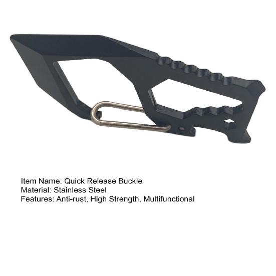 Quick Release Buckle Multifunctional Tool Spanner Anti-rust High Strength Portable Bottle Opener Carabiner Outdoor Camping Travel Survival Gear