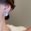 Rhinestone Bright Pearl Ear Studs Light Luxury Women Ear Jewelry Pearl Stud Earrings  Girls